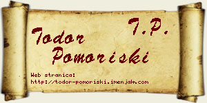 Todor Pomoriški vizit kartica